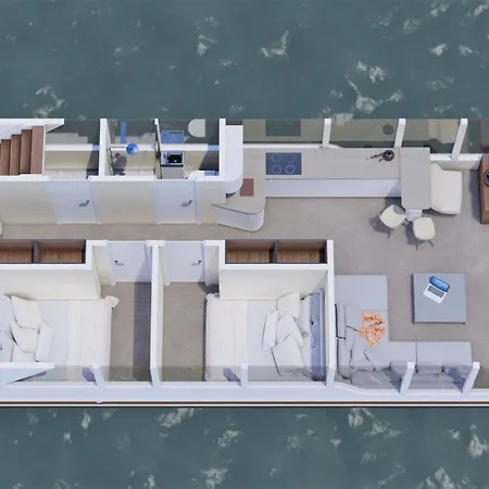 Deine Schwimmende Auszeit Auf Dem Wasser -festlieger Hausboot Tobago Dömitz